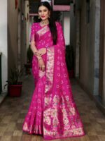 Burgundy Color Dola Silk Saree