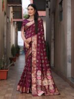 Purple Color Dola Silk Saree