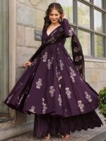 Purple Color Readymade Salwar Suit