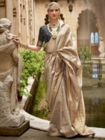 Cream Color Silk Saree