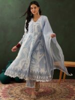 Light Blue Color Readymade Salwar Suit