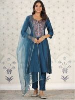 Teal Color Readymade Salwar Suit