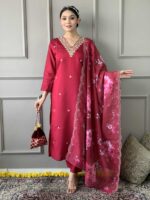 Red Color Readymade Salwar Suit