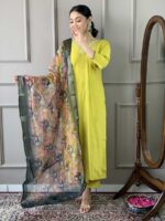 Lemon Color Readymade Salwar Suit