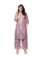 Purple Color Kurti Set
