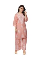 Peach Color Kurti Set