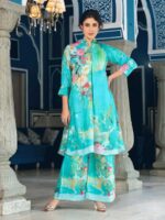Sea Green Color Kurti Set