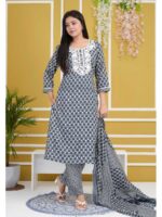Grey Color Readymade Salwar Suit