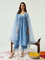 Blue Color Readymade Salwar Suit