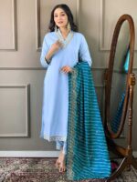 Sky Blue Color Readymade Salwar Suit