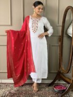 Off White Color Readymade Salwar Suit