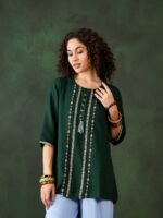 Green Color Short Tunic