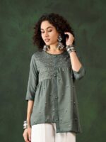 Olive Green Color Short Tunic