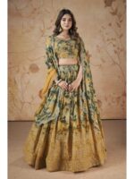 Yellow Color Organza Lehenga Choli