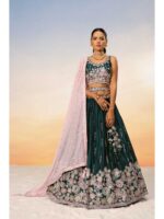 Green Color Satin Lehenga Choli