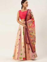 Pink Color Slim Georgette Lehenga Choli