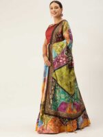 Multi Color Satin Silk Lehenga Choli
