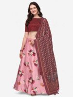 Pink Color Satin Silk Lehenga Choli