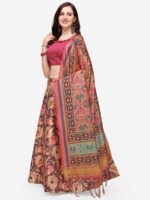 Multi Color Satin Silk Lehenga Choli