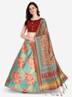 Multi Color Satin Silk Lehenga Choli