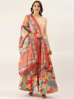 Multicolor Color Satin Silk Lehenga Choli
