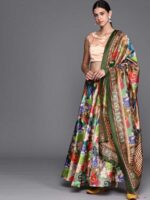 Multicolor Color Satin Silk Lehenga Choli