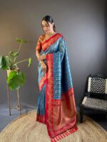 Blue Color Soft Silk Saree
