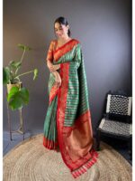 Green Color Soft Silk Saree