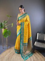 Yellow Color Soft Silk Saree