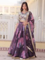 Onion Color Russion Silk Lehenga Choli