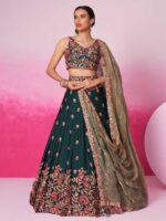 Green Color Chiffon Lehenga Choli