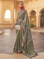 Pista Color Silk Saree
