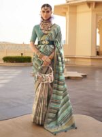 Sea Green Color Silk Saree