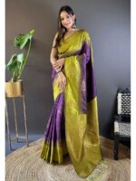Voilet Color Soft Silk Saree