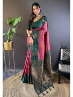 Maroon Color Soft Silk Saree