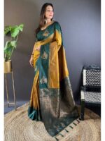 Gold Color Soft Silk Saree