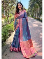Blue Color Silk Saree