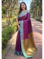 Purple Color Silk Saree