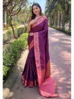 Voilet Color Silk Saree