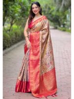 Beige Color Silk Saree