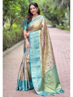 Beige Color Silk Saree