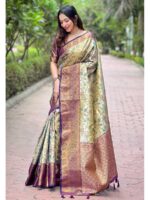Beige Color Silk Saree