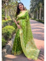 Green Color Organza Saree