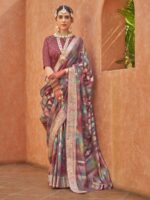 Mouve Color Silk Saree