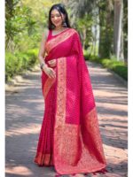 Pink Color Banarasi Silk Saree