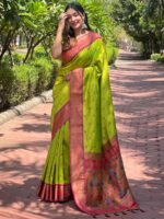 Green Color Paithani Silk Saree