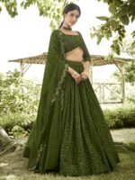 Mahendi Color Rayon Lehenga Choli