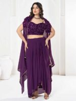 Purple Color Georgette Lehenga Choli