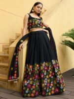 Black Color Georgette Lehenga Choli