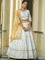 White Color Georgette Lehenga Choli